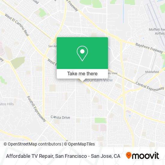 Affordable TV Repair map