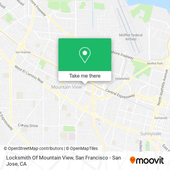 Mapa de Locksmith Of Mountain View