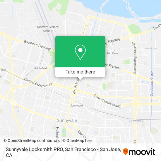 Sunnyvale Locksmith PRO map