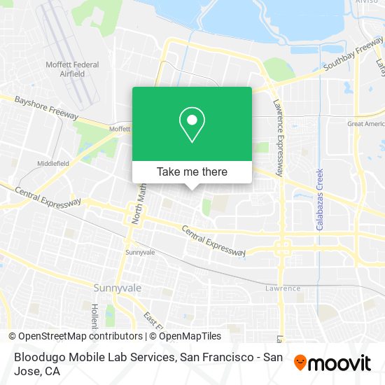 Bloodugo Mobile Lab Services map