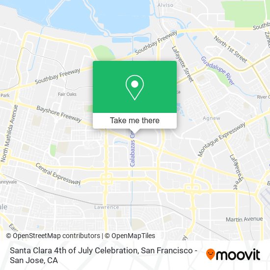 Santa Clara 4th of July Celebration map