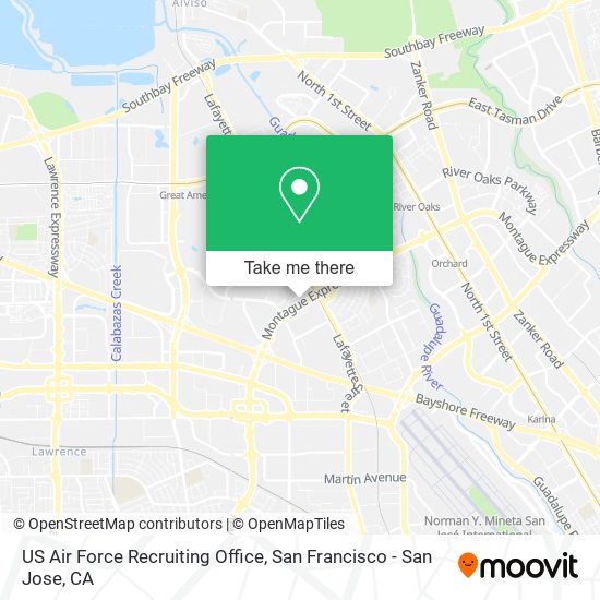 US Air Force Recruiting Office map