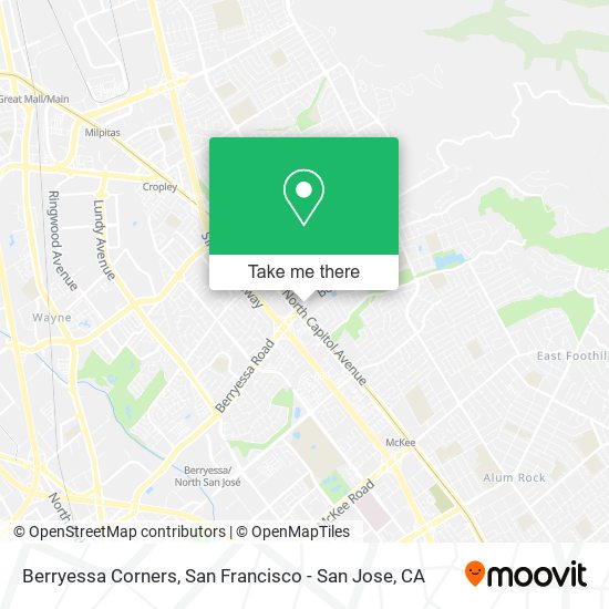 Mapa de Berryessa Corners