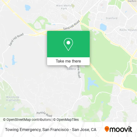 Towing Emergency map