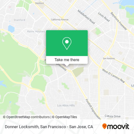 Mapa de Donner Locksmith