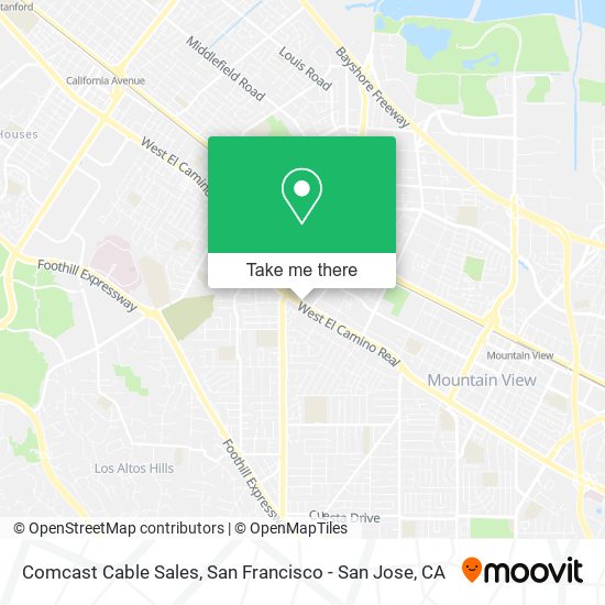 Comcast Cable Sales map