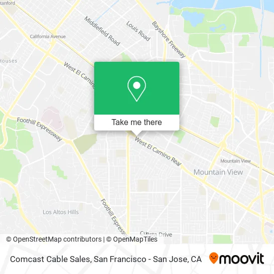 Mapa de Comcast Cable Sales