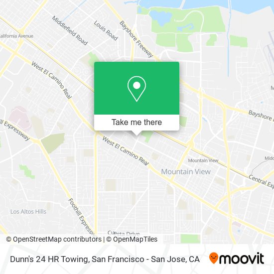 Dunn's 24 HR Towing map