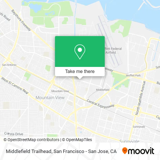 Mapa de Middlefield Trailhead