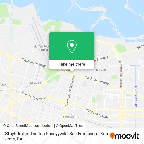 Staybdridge Tsuites Sunnyyvale map