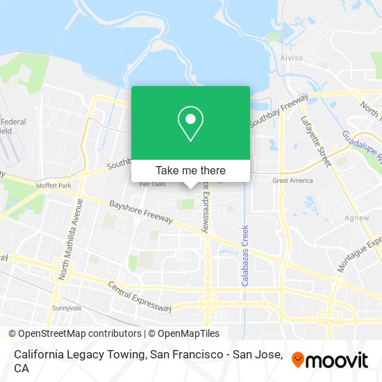 Mapa de California Legacy Towing