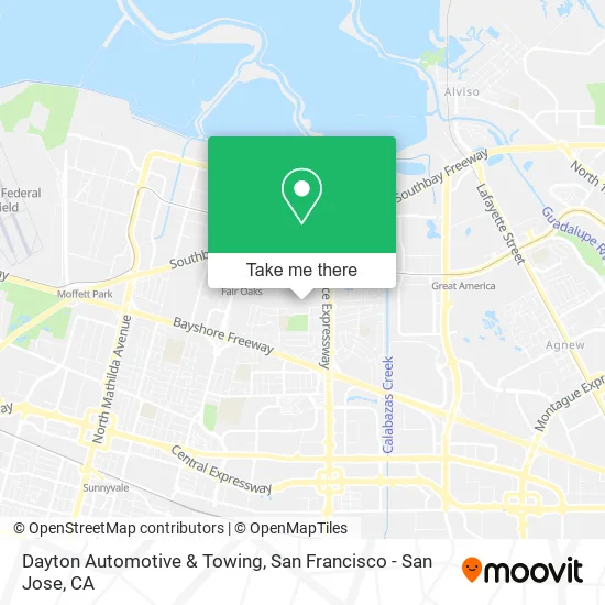 Mapa de Dayton Automotive & Towing