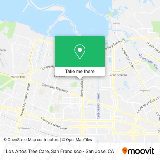 Los Altos Tree Care map