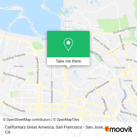 California's Great America map