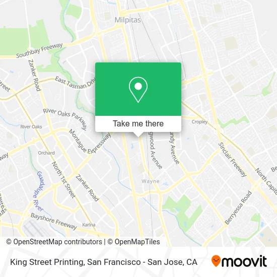 King Street Printing map