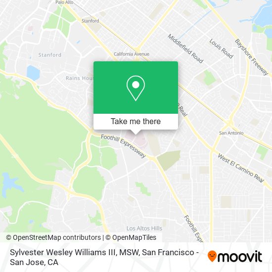 Sylvester Wesley Williams III, MSW map