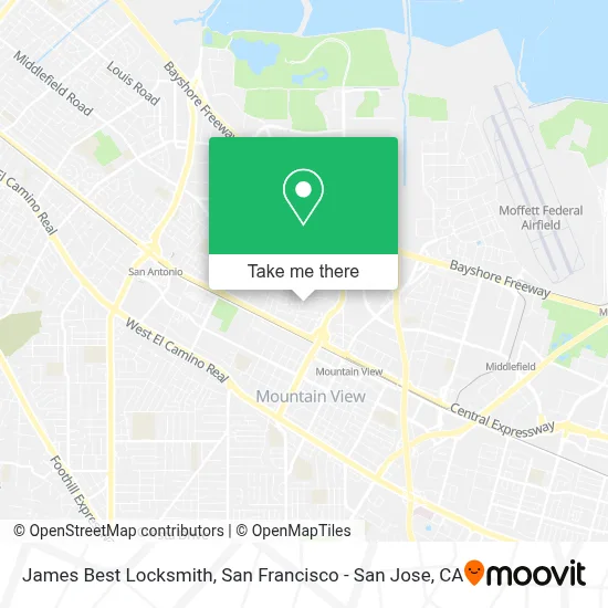 James Best Locksmith map