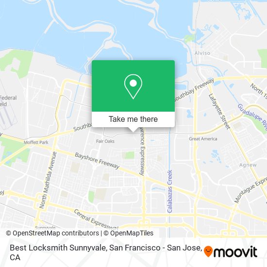Mapa de Best Locksmith Sunnyvale