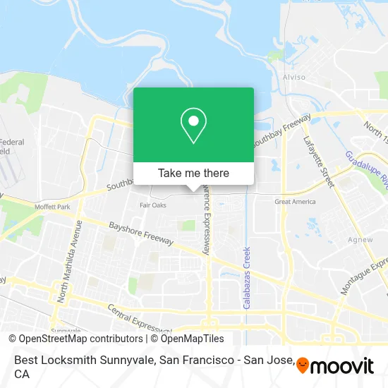 Best Locksmith Sunnyvale map