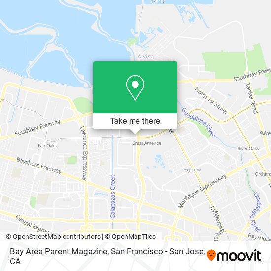 Mapa de Bay Area Parent Magazine