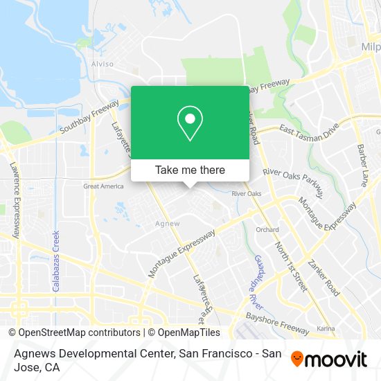 Agnews Developmental Center map