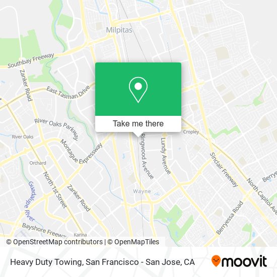 Heavy Duty Towing map