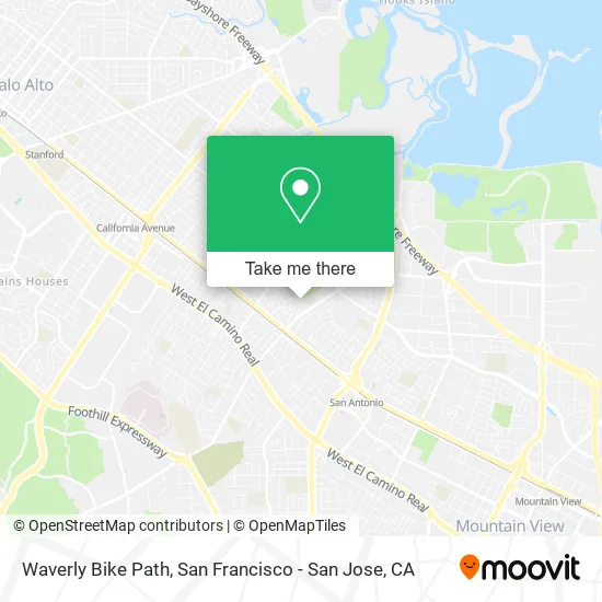 Mapa de Waverly Bike Path