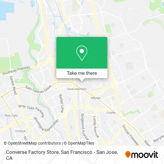 Converse Factory Store map