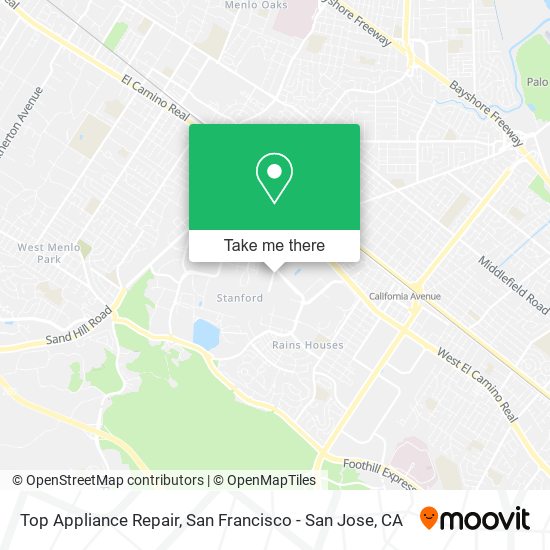 Top Appliance Repair map