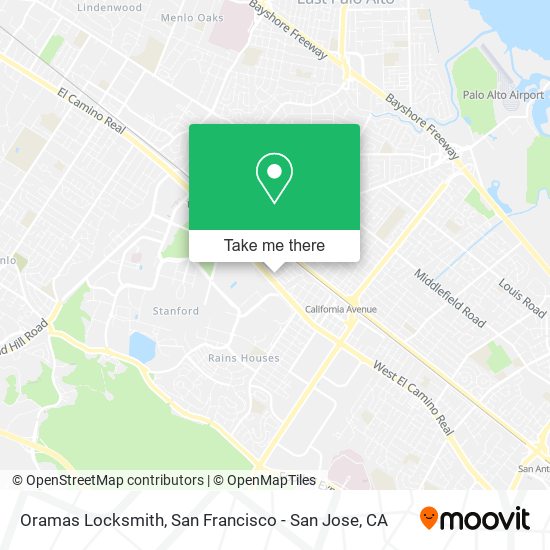 Oramas Locksmith map