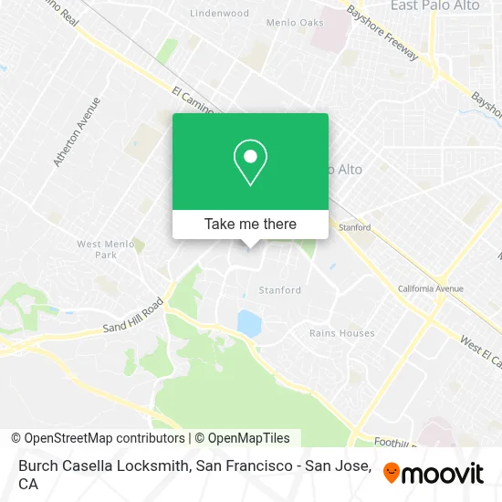 Burch Casella Locksmith map