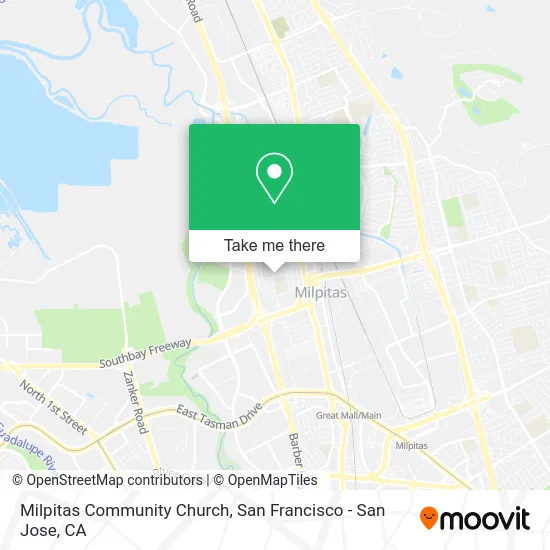 Milpitas Community Church map