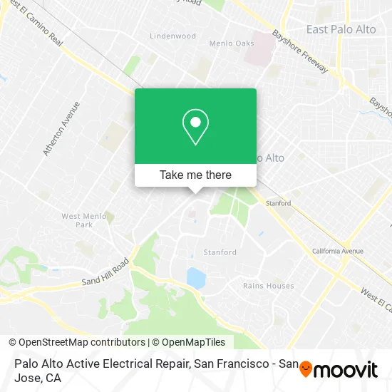 Palo Alto Active Electrical Repair map