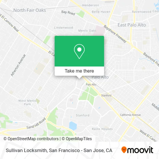 Sullivan Locksmith map