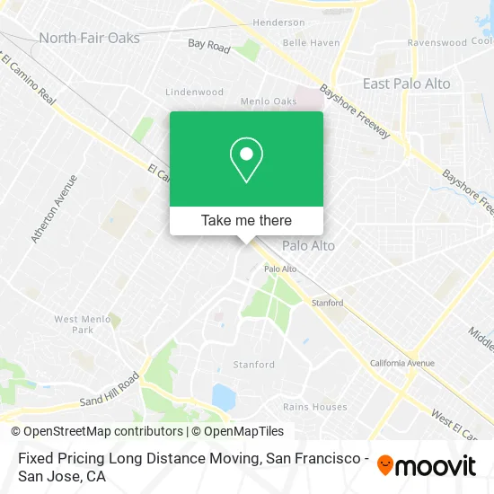 Mapa de Fixed Pricing Long Distance Moving