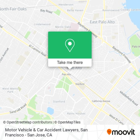 Motor Vehicle & Car Accident Lawyers map