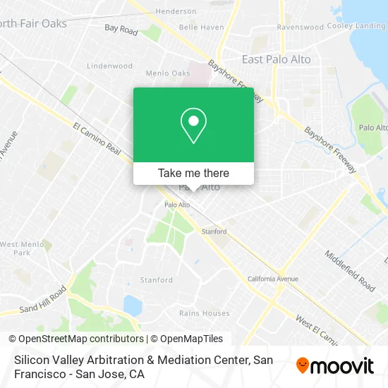 Silicon Valley Arbitration & Mediation Center map
