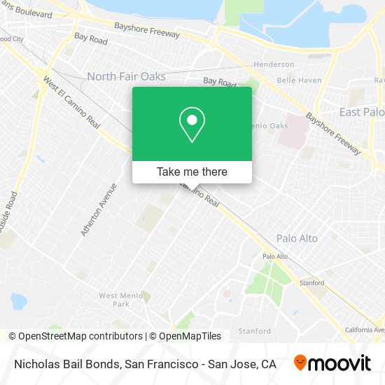 Mapa de Nicholas Bail Bonds
