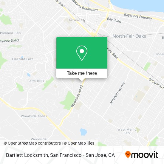 Mapa de Bartlett Locksmith