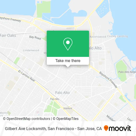 Gilbert Ave Locksmith map