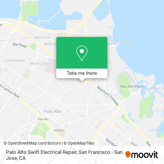 Mapa de Palo Alto Swift Electrical Repair