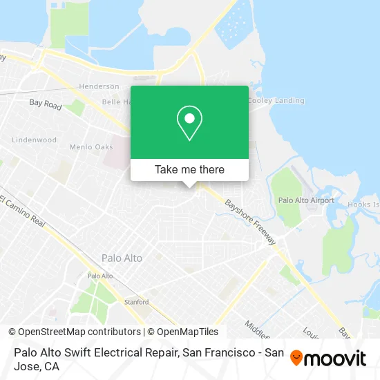 Mapa de Palo Alto Swift Electrical Repair