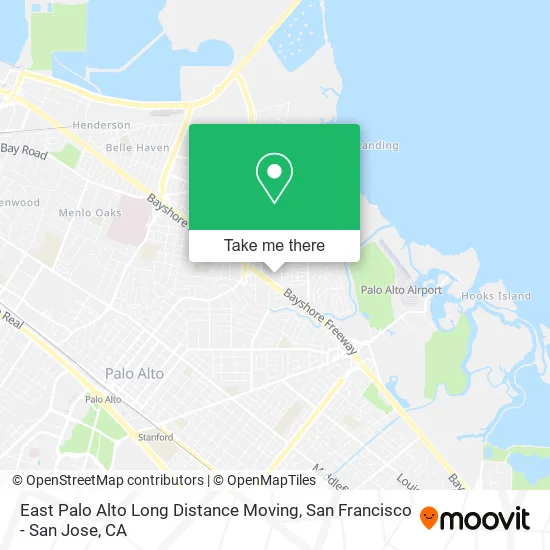 Mapa de East Palo Alto Long Distance Moving