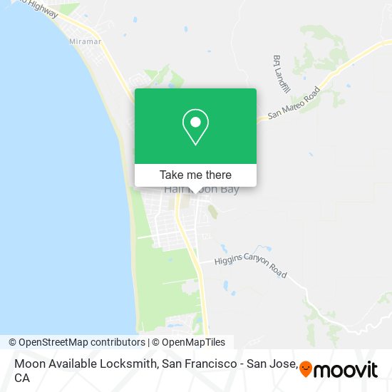 Mapa de Moon Available Locksmith