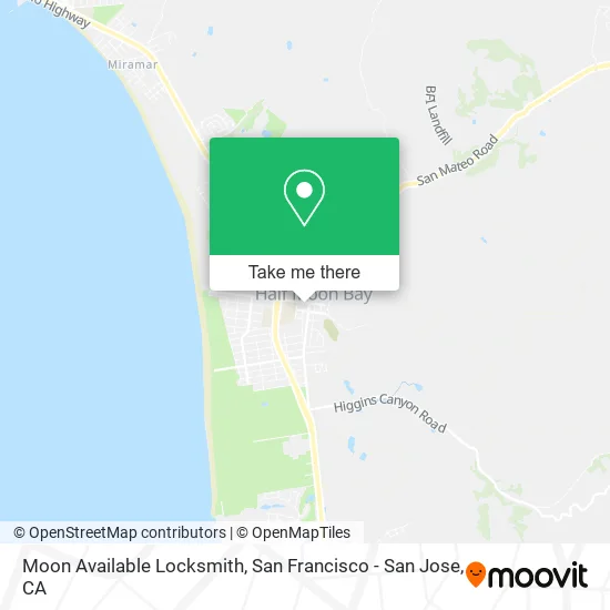 Mapa de Moon Available Locksmith