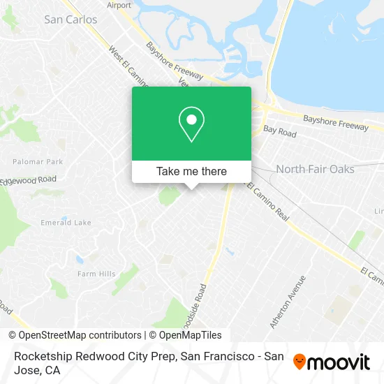 Rocketship Redwood City Prep map