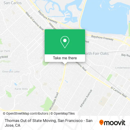 Mapa de Thomas Out of State Moving