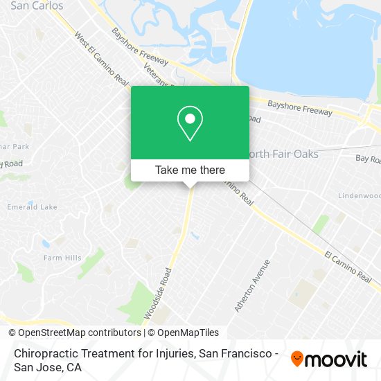 Chiropractic Treatment for Injuries map