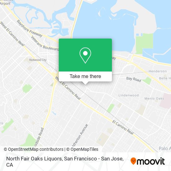 North Fair Oaks Liquors map