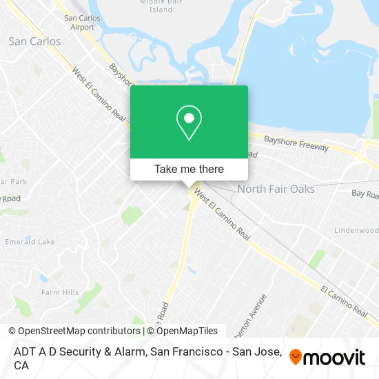 Mapa de ADT A D Security & Alarm